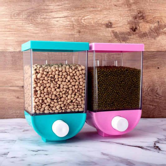 2259 Wall Mounted Cornflakescerealpulsesbeansoatmealcandynamkeendry Food Storage Boxtank - 1100 Ml (Assorted Color)